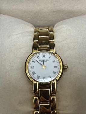 Authentic Raymond Weil 18k gold plated Ladies Bracelet Watch 21mm